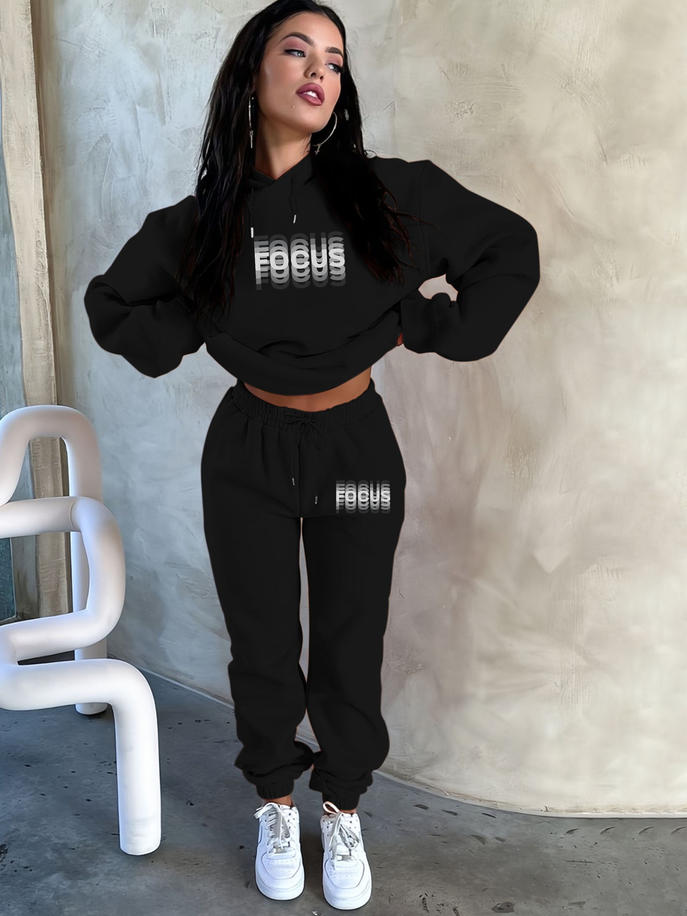 Street Fashion Men - Female Winter Warm Fleece Thick 2Pcs