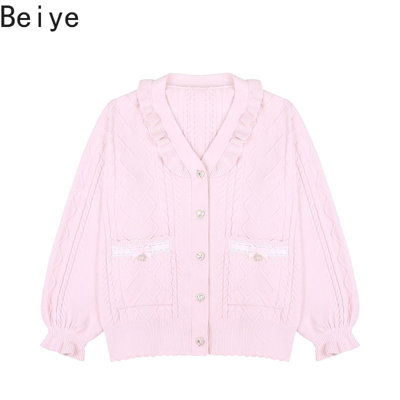 Japanese Street Fashion Female - Long-sleeved Sweet Loose Sweater Coat for