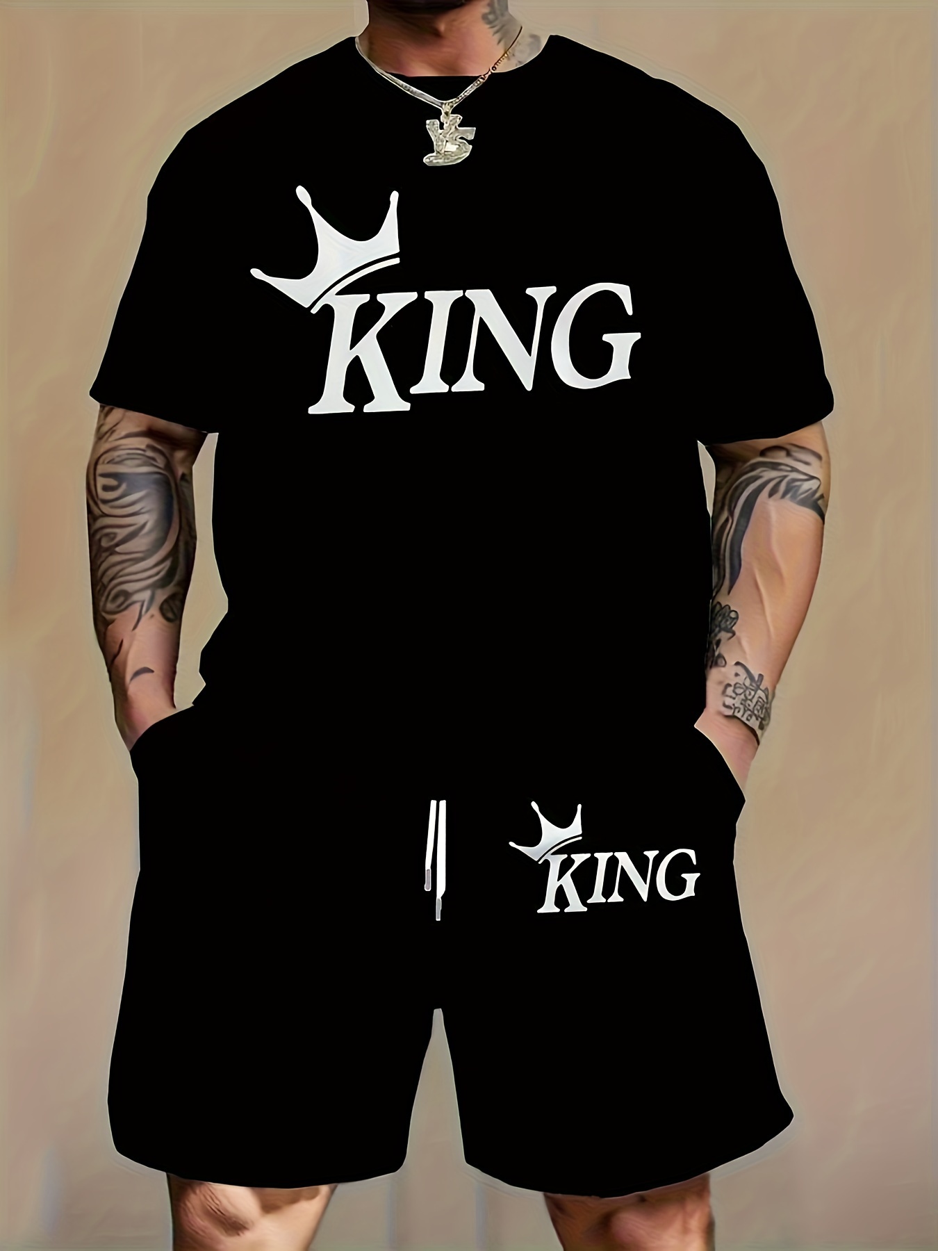 Quirky Street Fashion - Men Fashion 2‑Piece Matching Set Letter