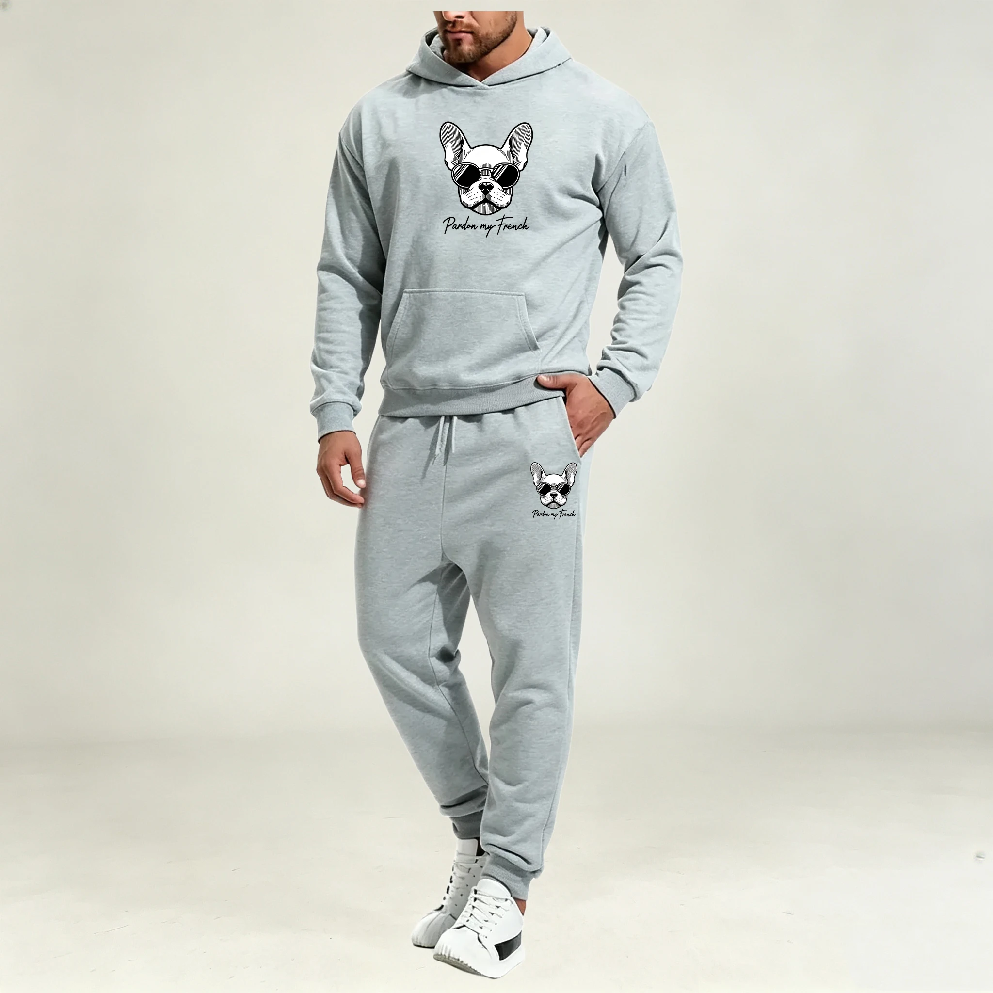 Street Fashion Outfit For Men - Men Clothing Sets 2Pcs Autumn Winter