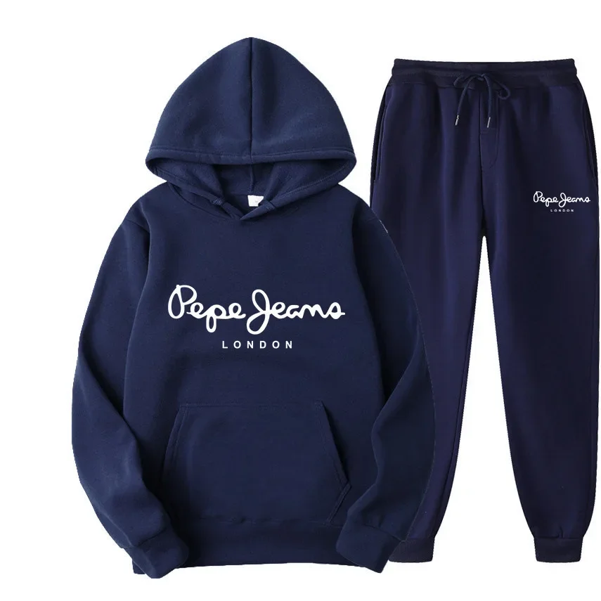 Quirky Street Fashion - Men Women Printed Hoodie Tracksuit Two