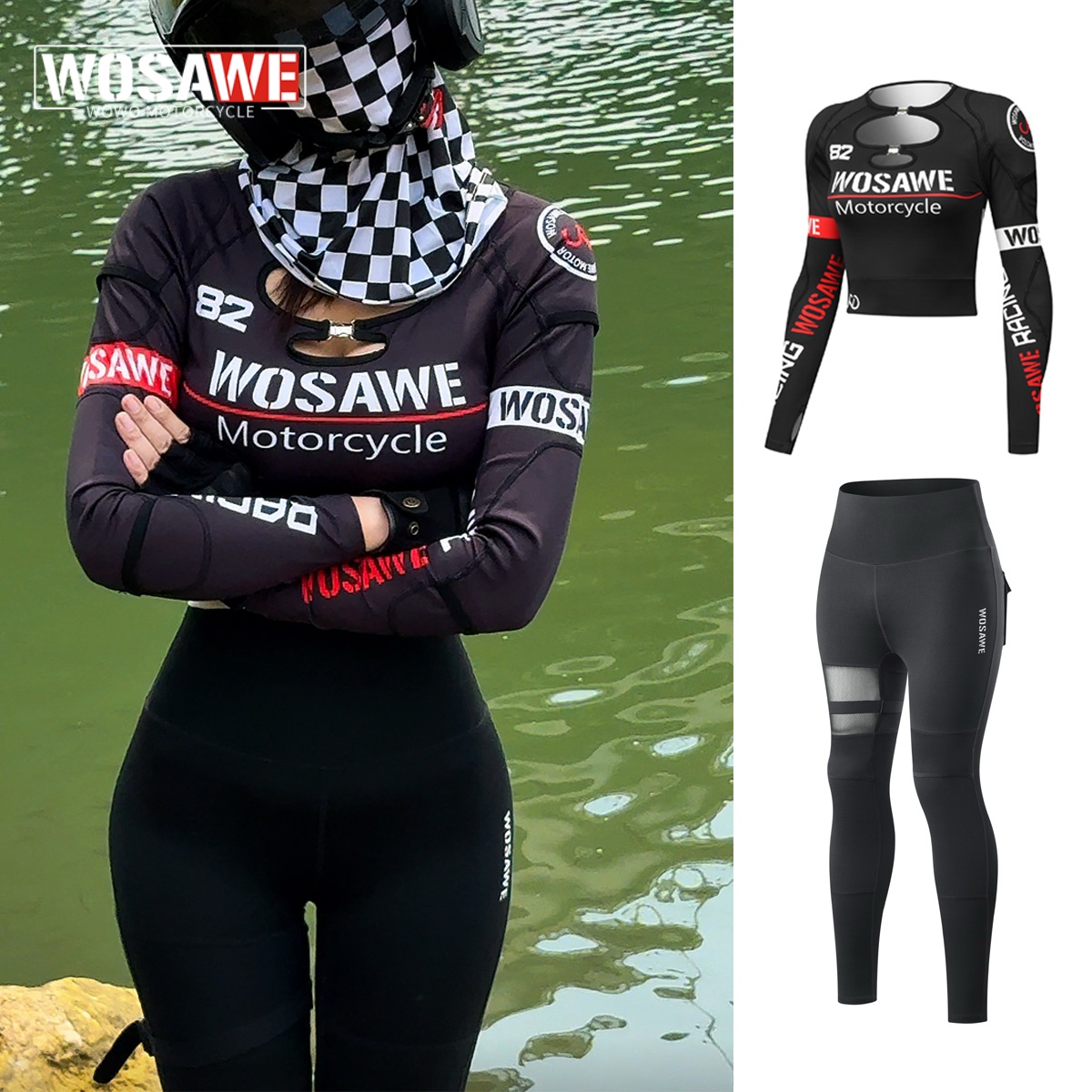 Reflective Jacket Running - WOSAWE Summer Women Slim Motorcycle Jacket