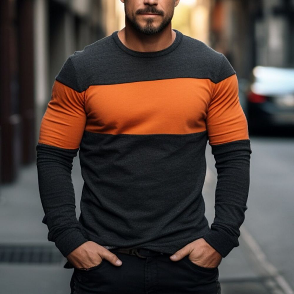 Casual Simple Style Men's T Sh - Street Fashion Men recension och pris