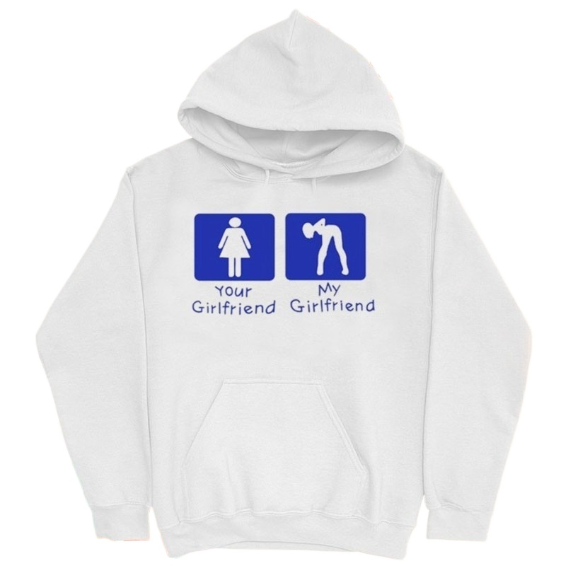 Your Girl Vs My Girl Hoodie Fa - Street Fashion Vs High Fashion recension och pris