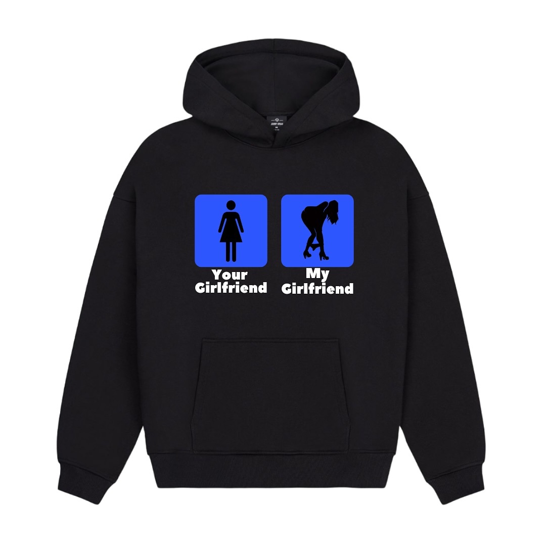 Your Girl Vs My Girl Hoodie Fa - Street Fashion Vs High Fashion recension och pris
