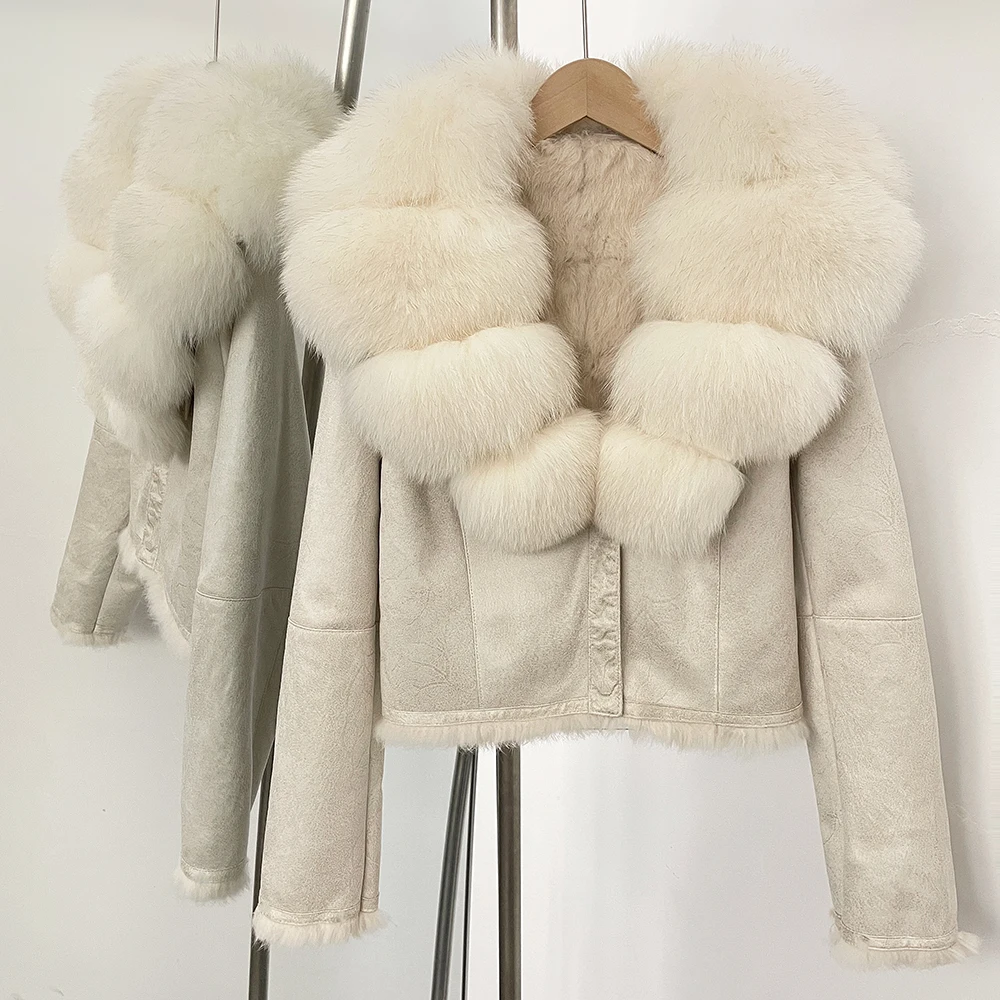 OFTBUY Natural Fox Fur Collar  - Street Fashion Store recension och pris
