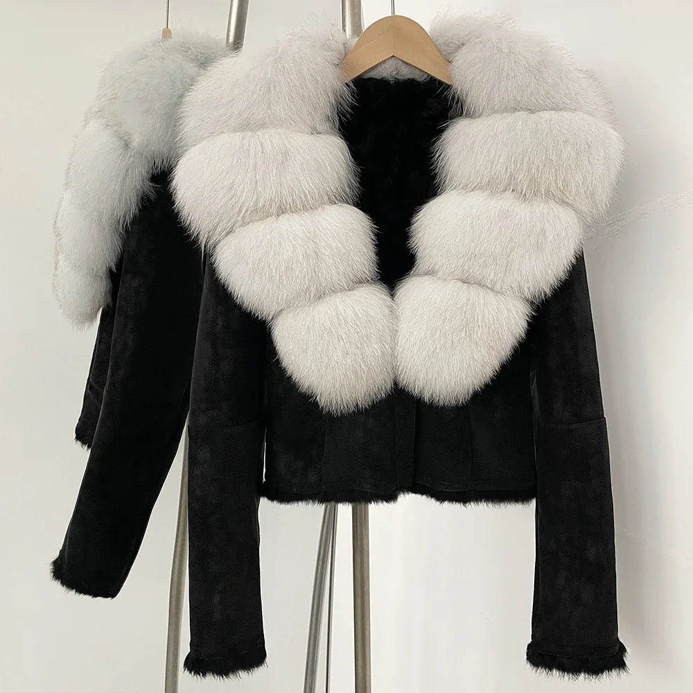 OFTBUY Natural Fox Fur Collar  - Street Fashion Store recension och pris