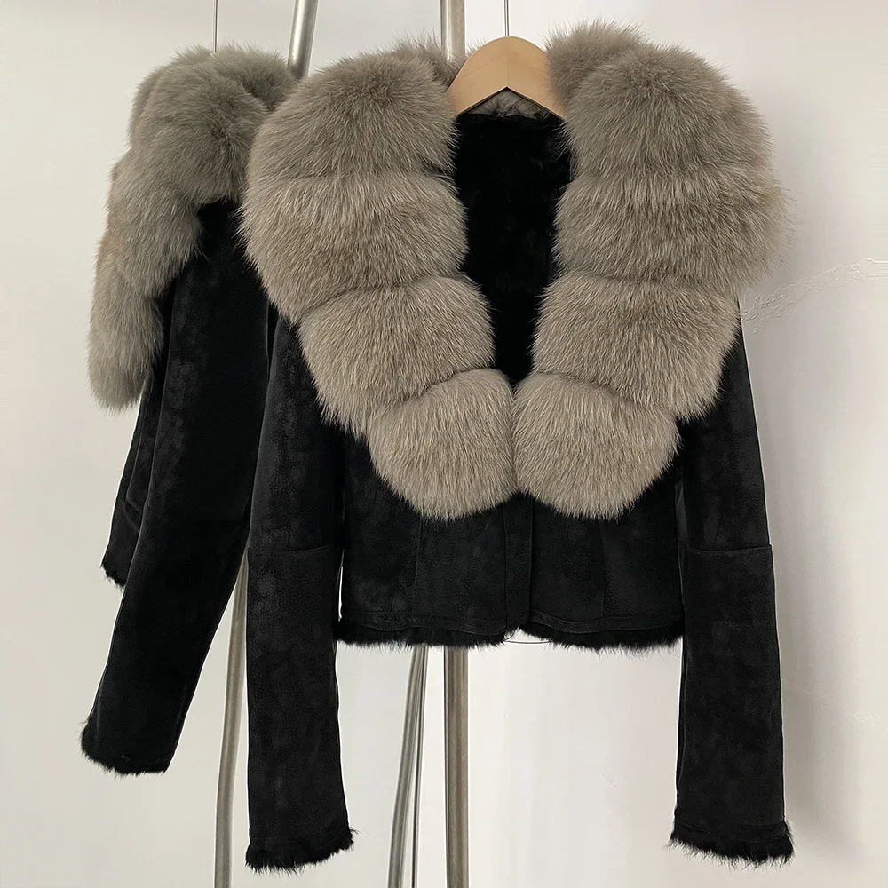 OFTBUY Natural Fox Fur Collar  - Street Fashion Store recension och pris