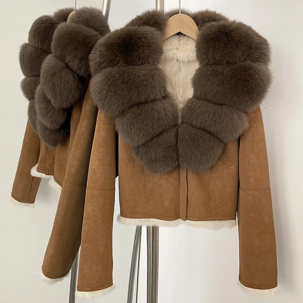 OFTBUY Natural Fox Fur Collar  - Street Fashion Store recension och pris