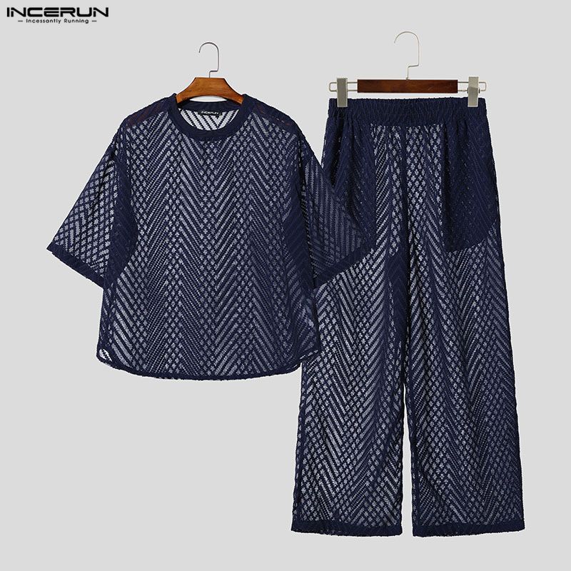 INCERUN Men's Sets See Through - Quirky Street Fashion recension och pris