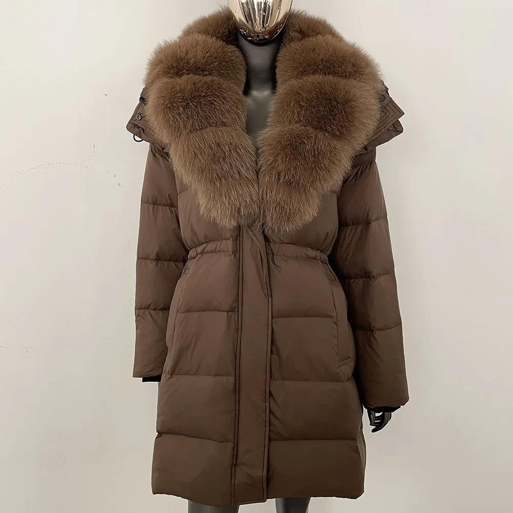 Real Fur Jacket Fashion Hooded - Street Fashion Store recension och pris