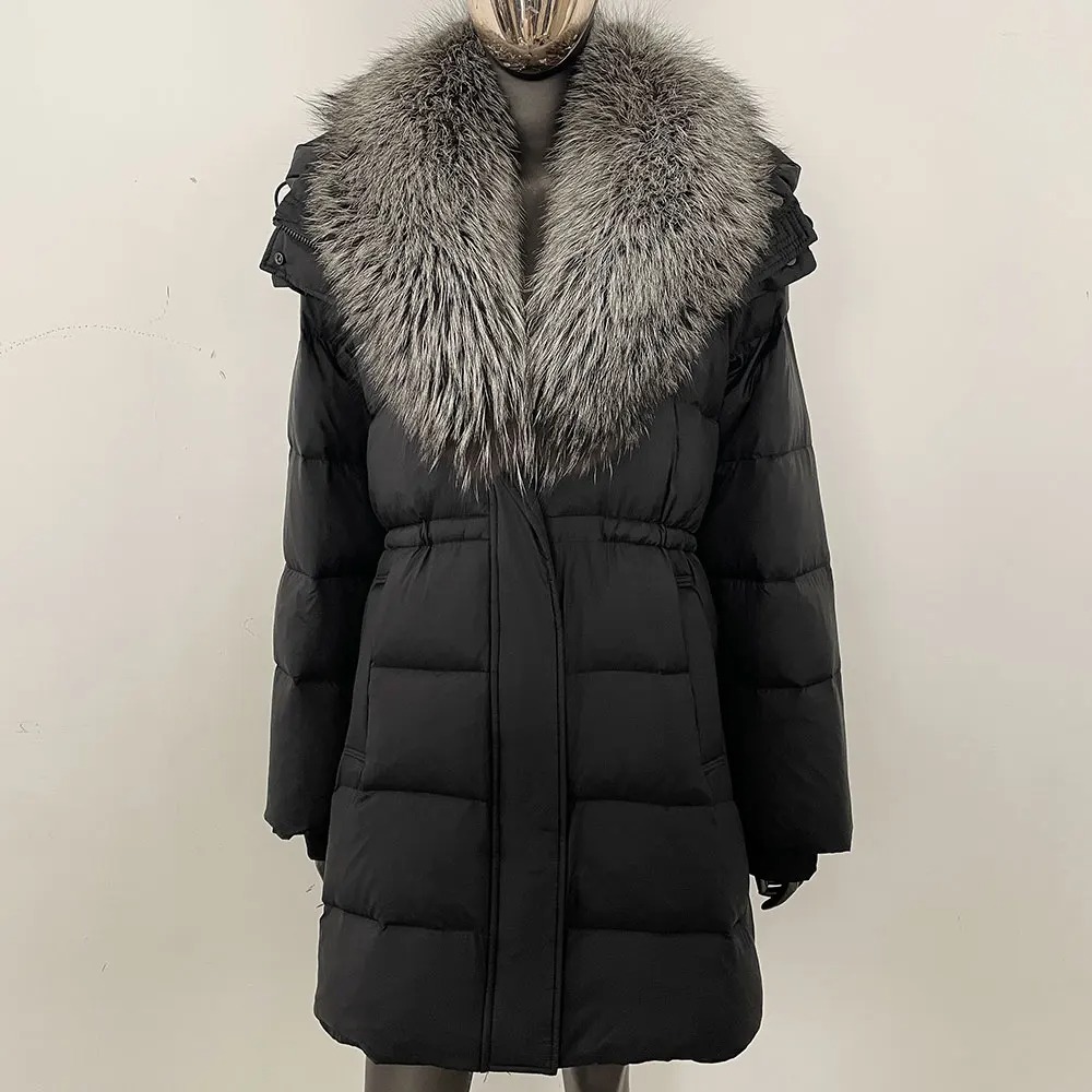 Real Fur Jacket Fashion Hooded - Street Fashion Store recension och pris