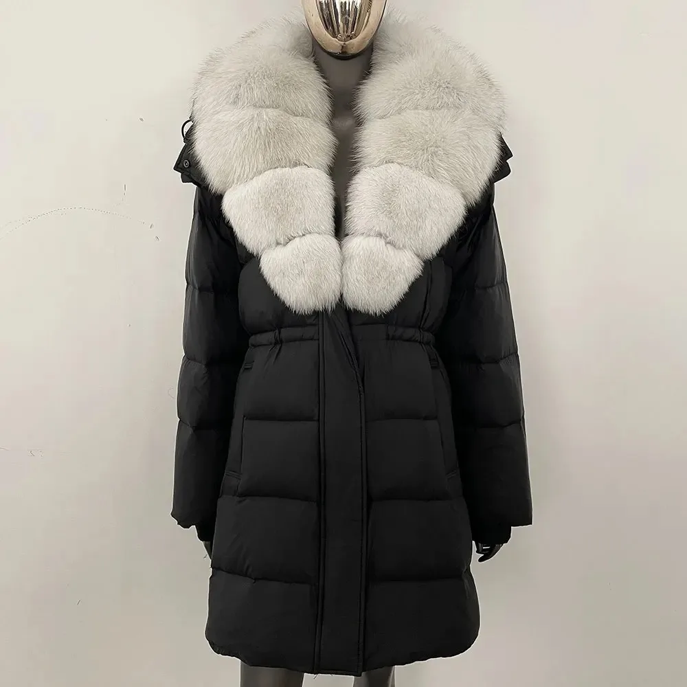 Real Fur Jacket Fashion Hooded - Street Fashion Store recension och pris