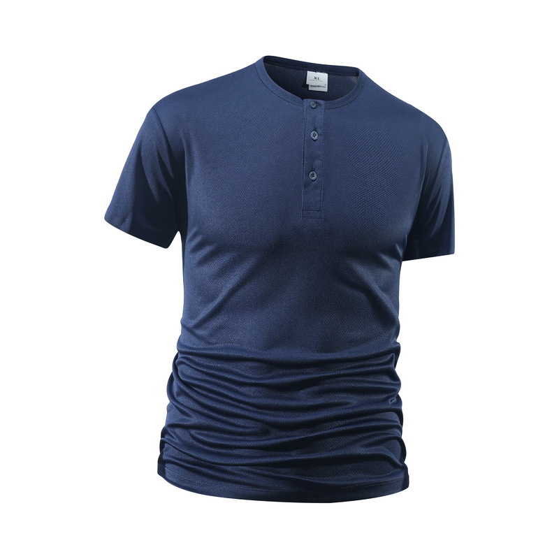 Men's Short Sleeve Henley Neck - Quirky Street Fashion recension och pris