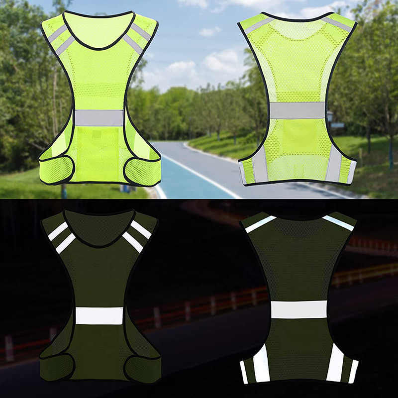 Visibility Fluorescent Mesh Re - Reflective Jacket Running recension och pris