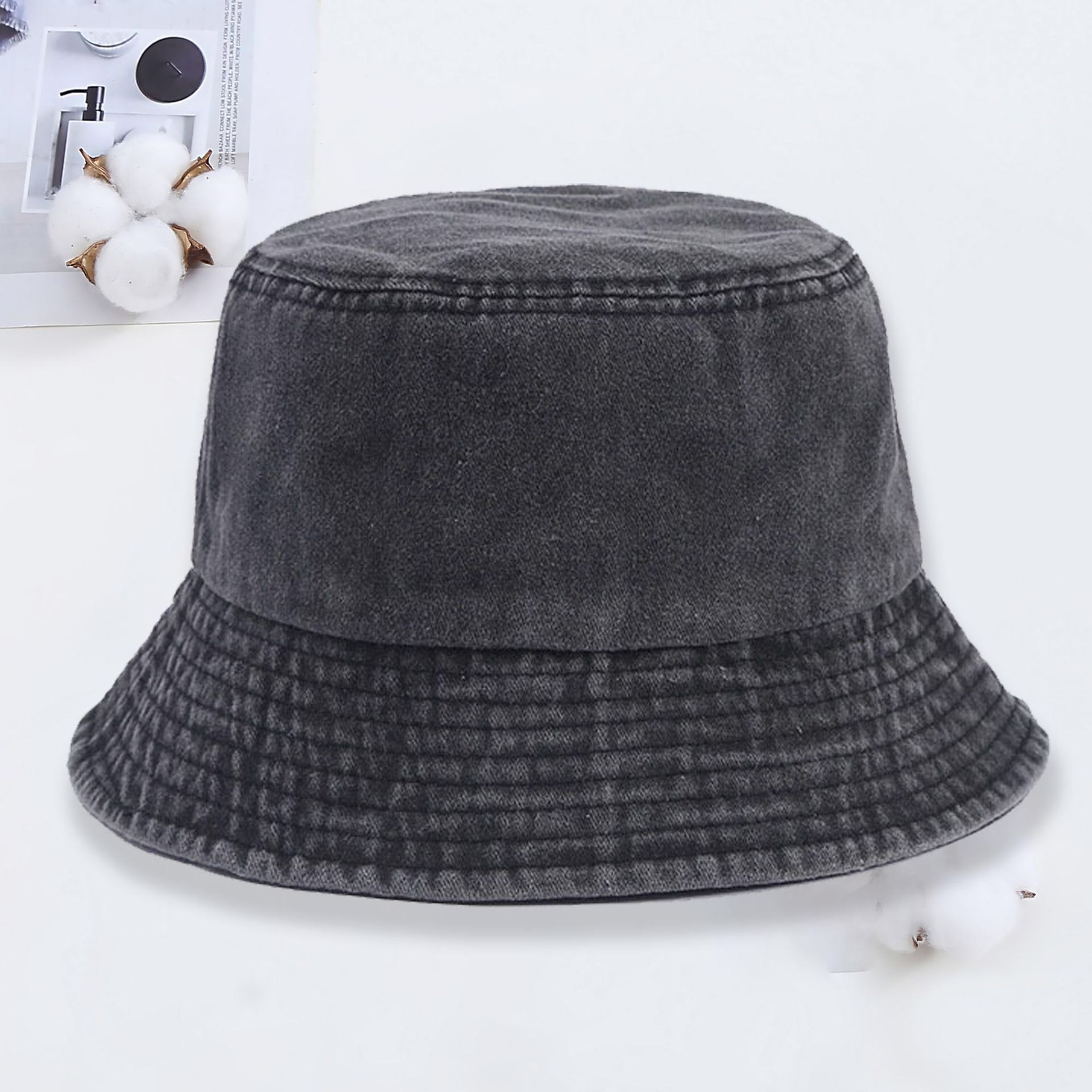 Custom Logo Denim Bucket Hat F - Baseball Cap Fitted recension och pris