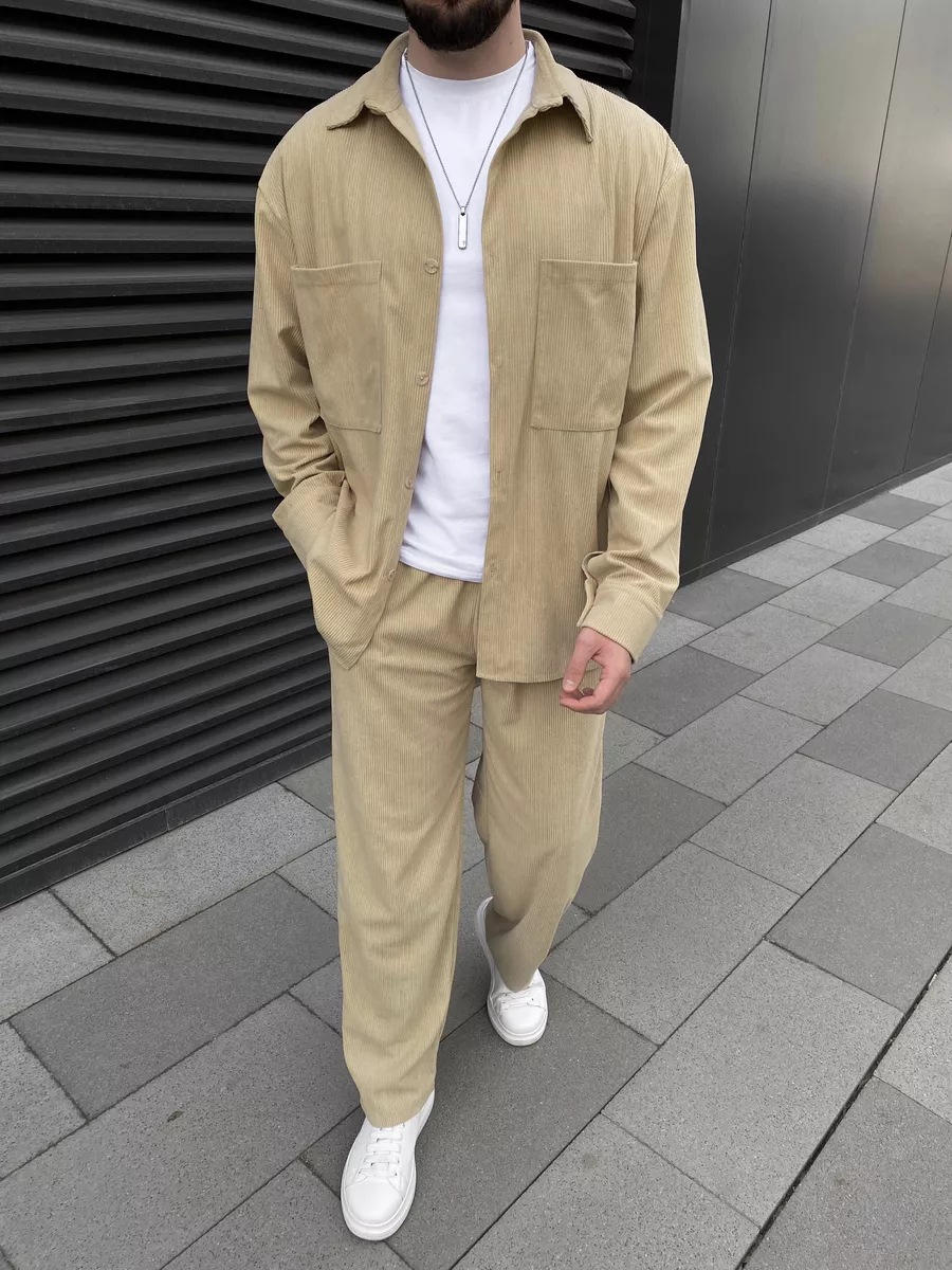 Men's Corduroy Two-Piece Outfi - Street Fashion Men recension och pris