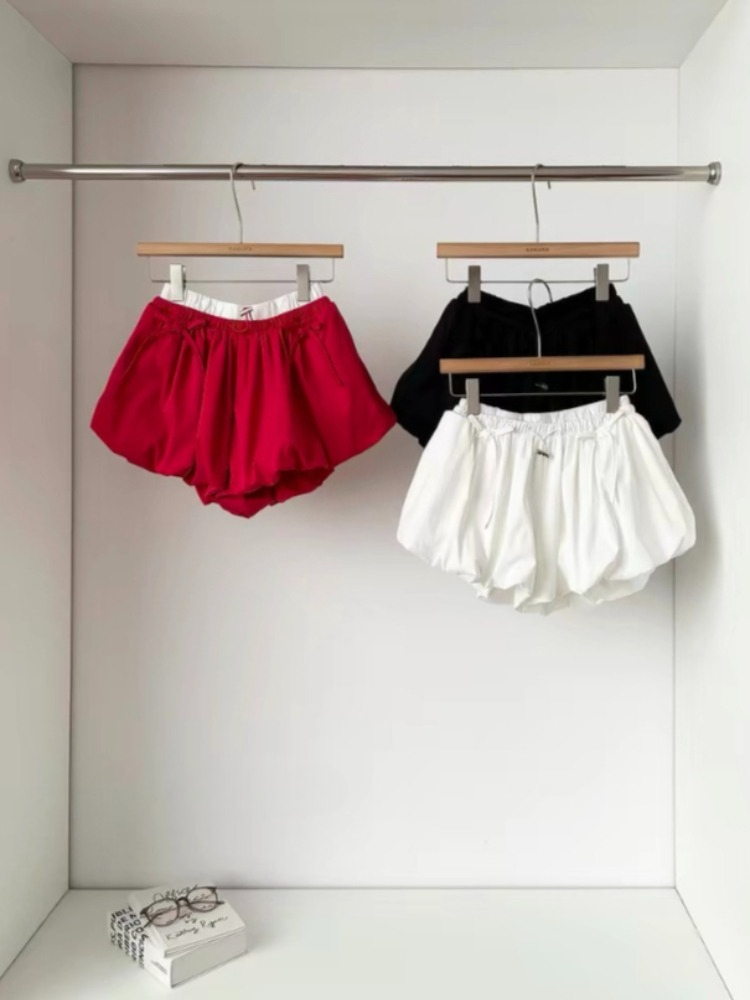 High Waist Solid Bud Shorts Lo - Japanese Street Fashion Female recension och pris