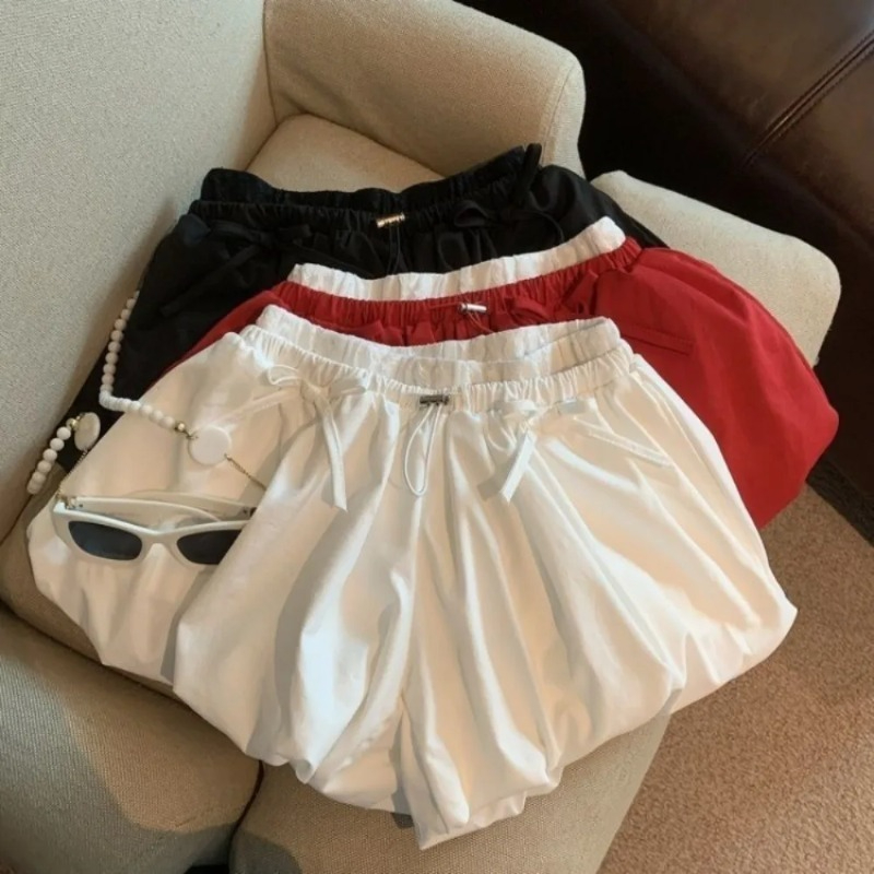 High Waist Solid Bud Shorts Lo - Japanese Street Fashion Female recension och pris
