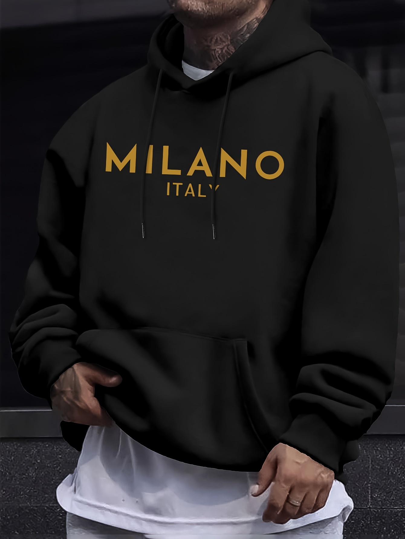 Milan Letter Men Women Hoodie  - Street Fashion Of Milan recension och pris
