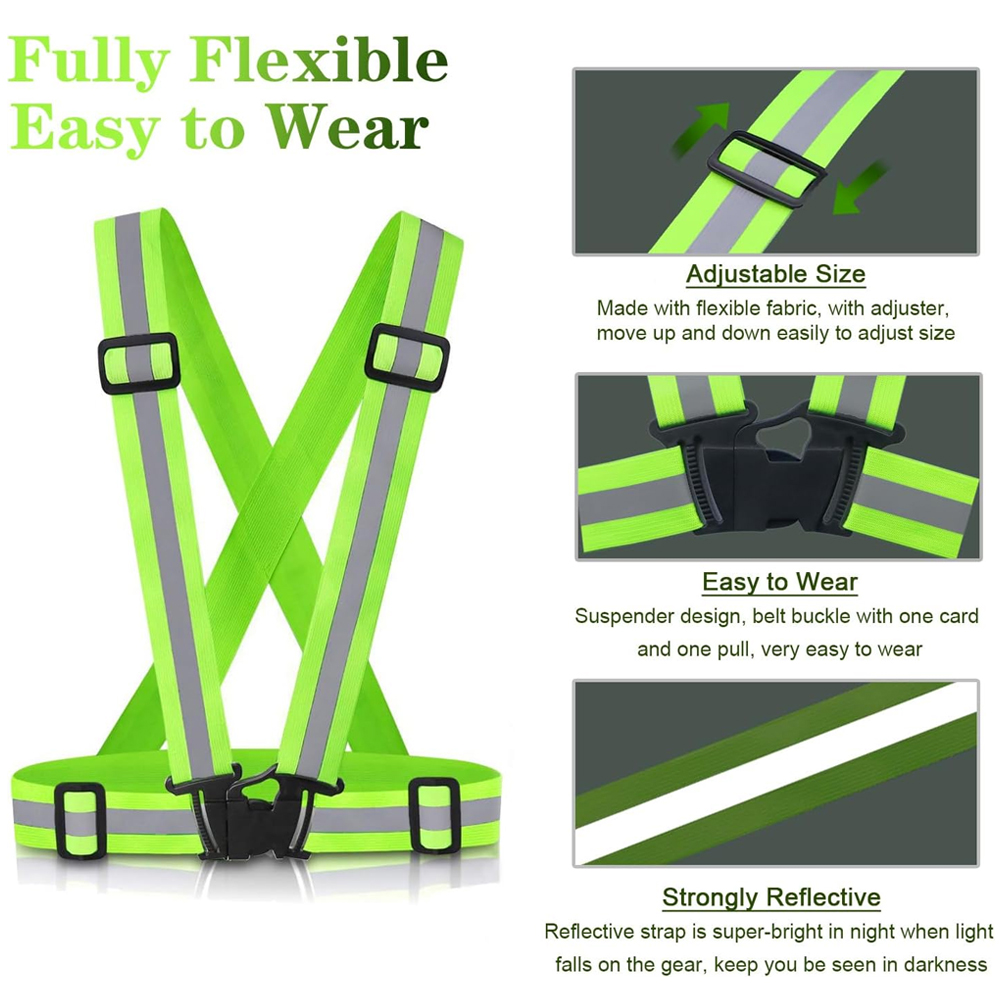 1Pcs Night Running Vest High V - Reflective Jacket Running recension och pris