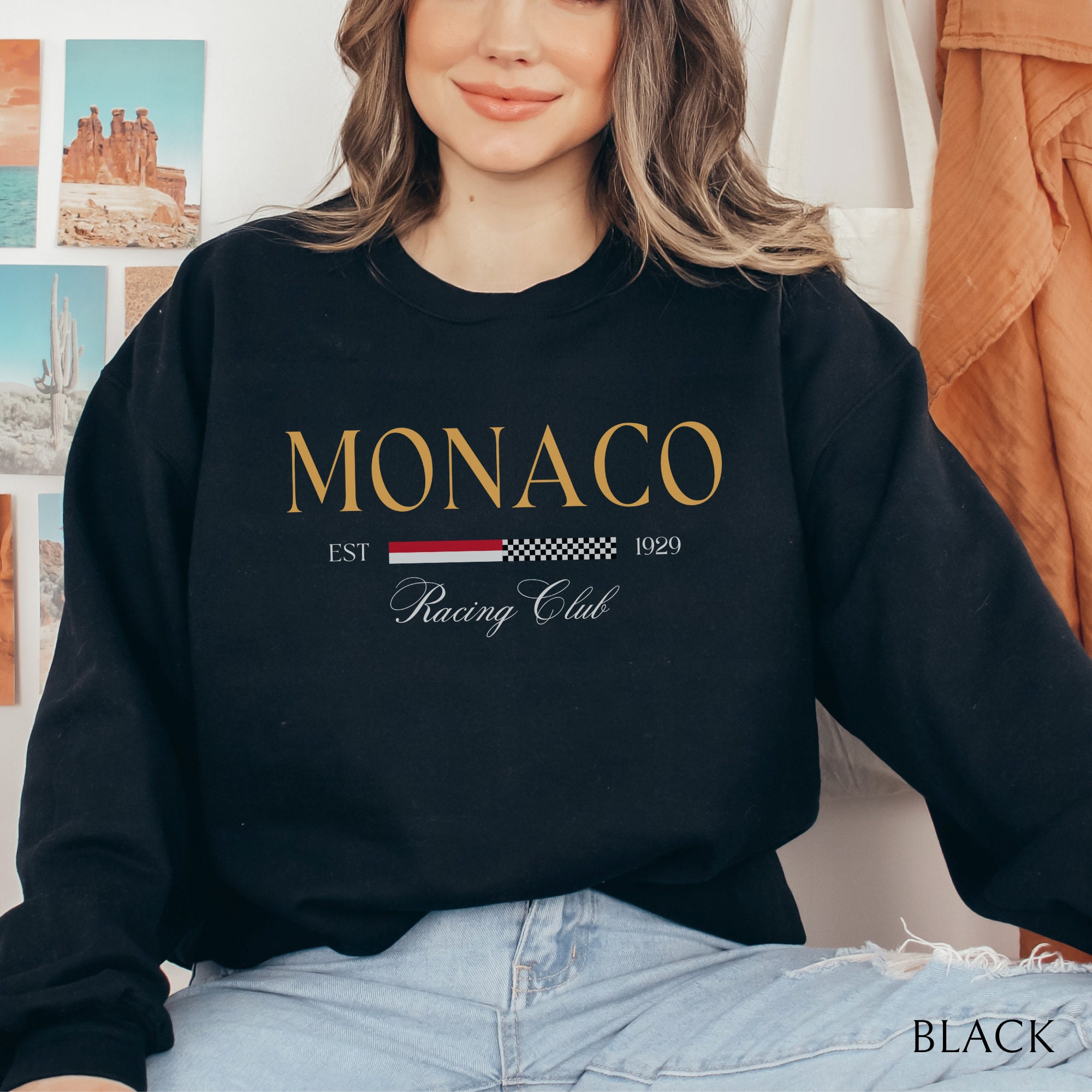 Women's MONACO Print Sweatshir - Street Fashion Monaco recension och pris