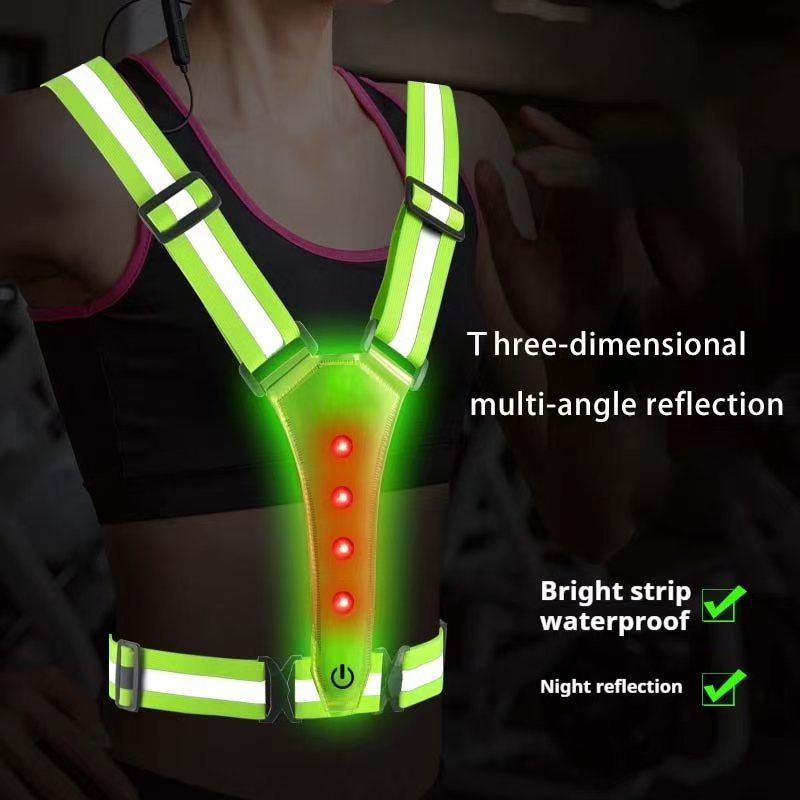 LED Running Vest Reflective Gl - Reflective Jacket Running recension och pris