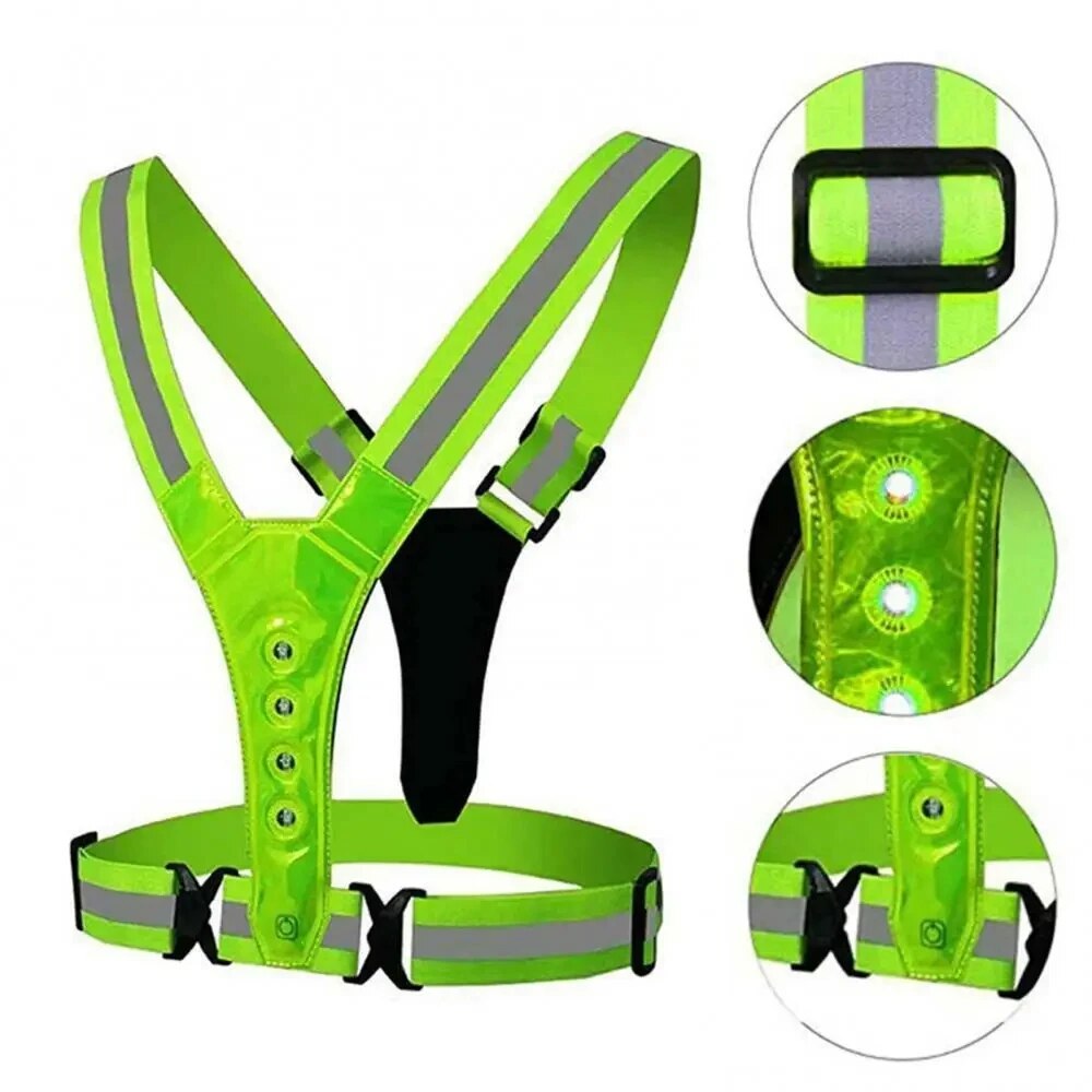 LED Running Vest Reflective Gl - Reflective Jacket Running recension och pris
