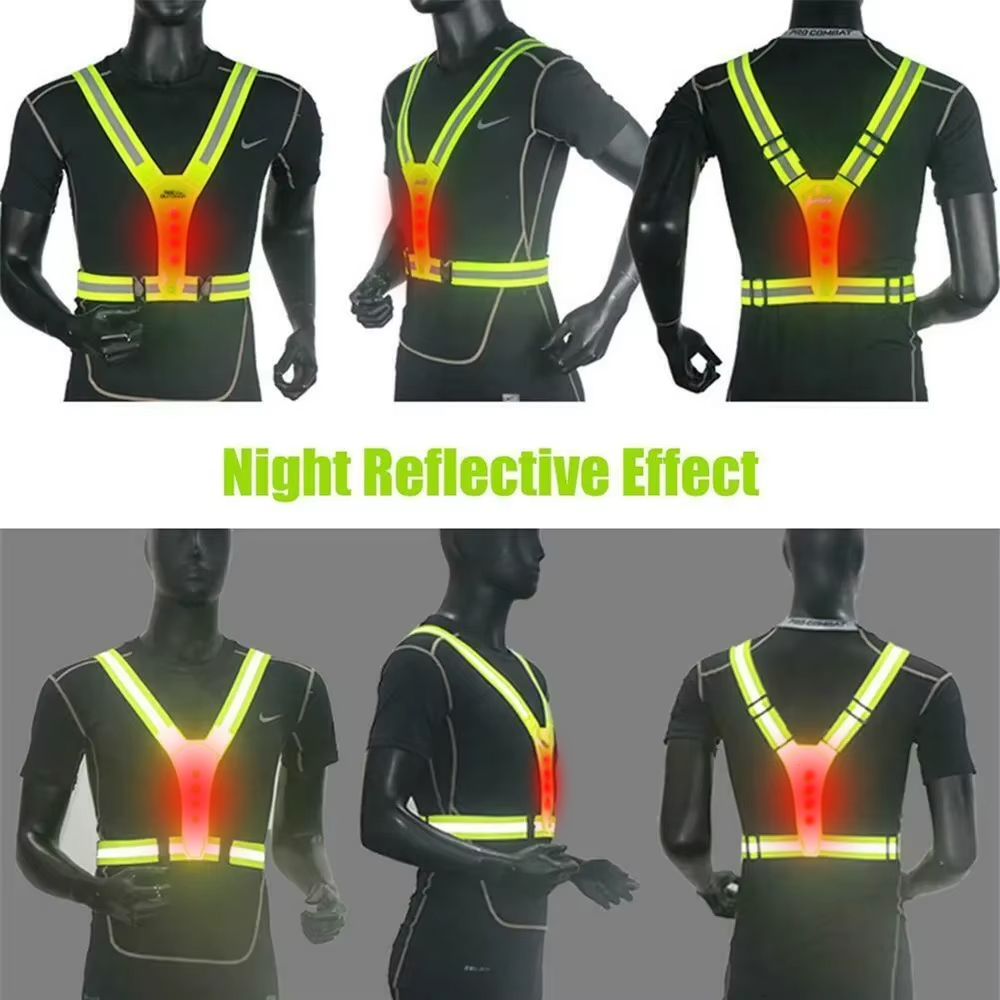 LED Running Vest Reflective Gl - Reflective Jacket Running recension och pris