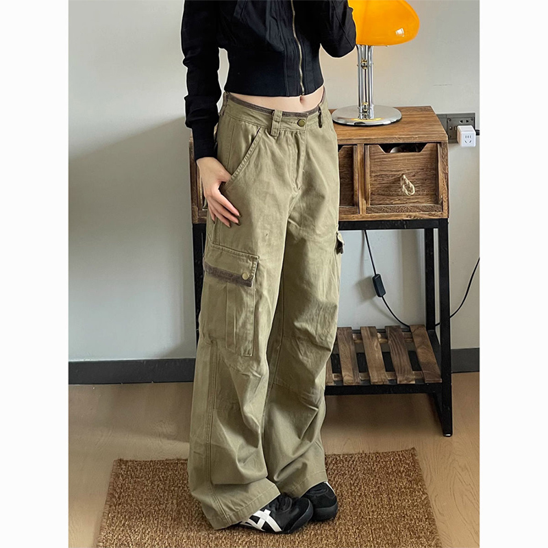 New Baggy Khaki Cargo Pants Wo - Japanese Street Fashion Female recension och pris