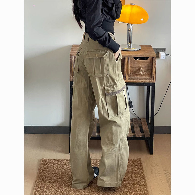 New Baggy Khaki Cargo Pants Wo - Japanese Street Fashion Female recension och pris