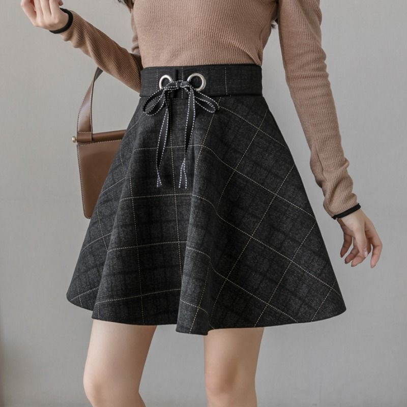 High Waist Plaid Vintage Short - Street Fashion Now recension och pris
