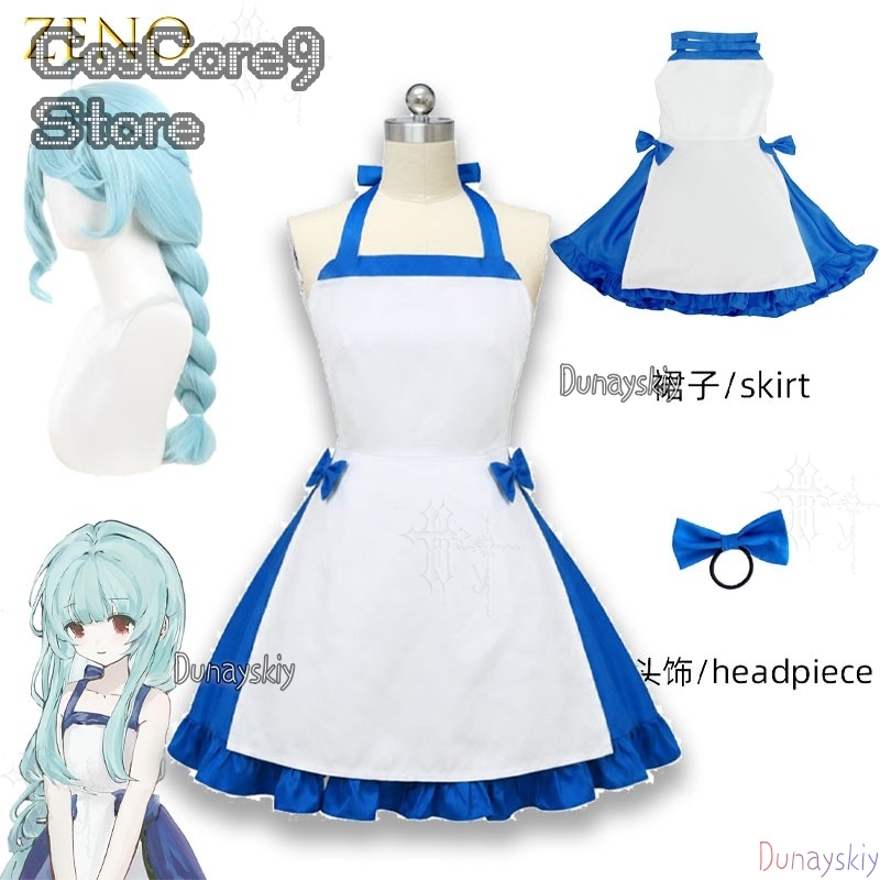 Blue Character Dress Zeno Summ - Japanese Street Fashion Female recension och pris