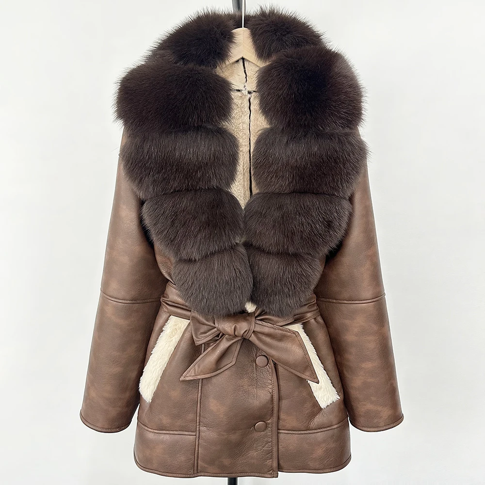 Retro Lamb Fur Jacket Natural  - Street Fashion Store recension och pris
