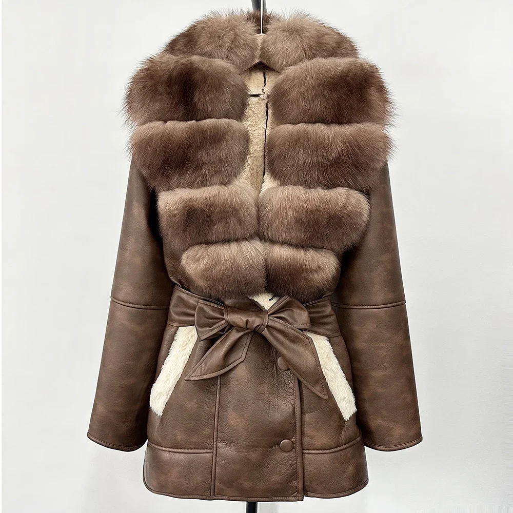 Retro Lamb Fur Jacket Natural  - Street Fashion Store recension och pris
