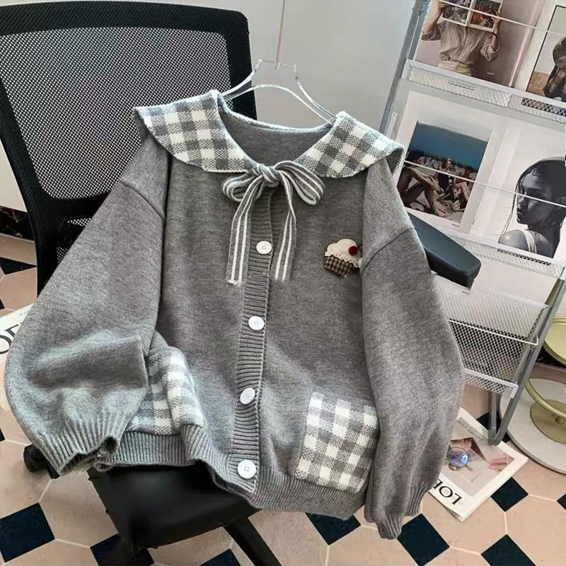 Retro Sweet Knitted Outerwear  - Japanese Street Fashion Female recension och pris